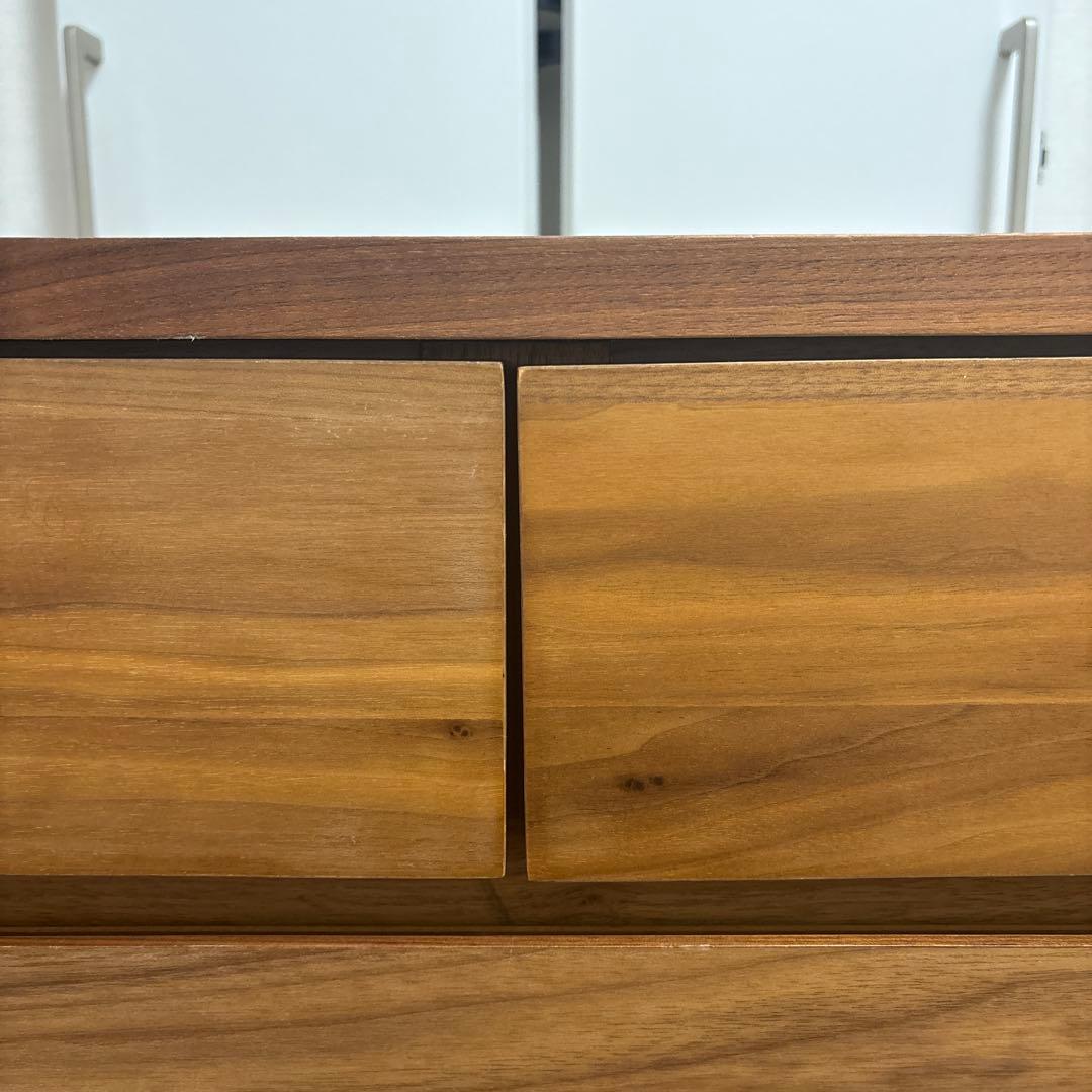 無印良品 木製チェスト４段　ウォールナット材突板