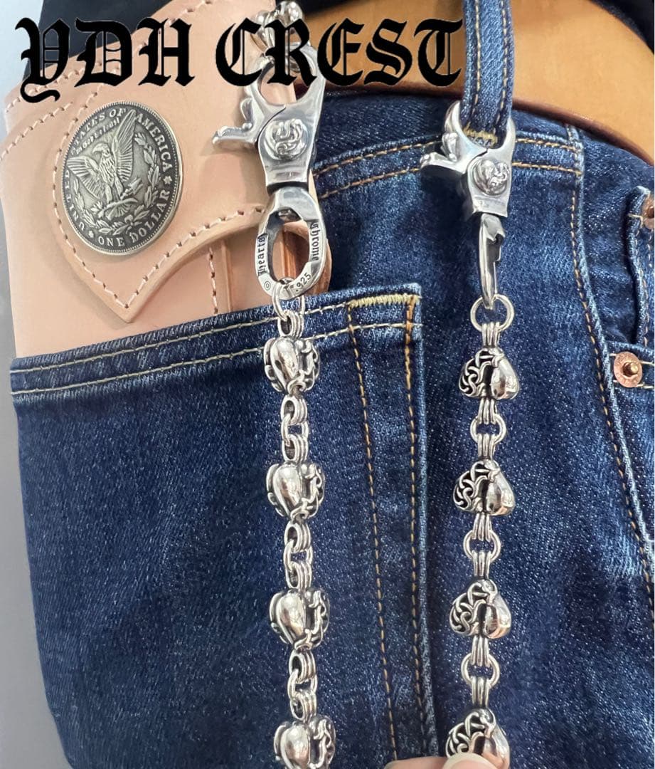 バイカー必須　ウォレット用プレーン　シルバーチェーン　TYPE1　QBKB0