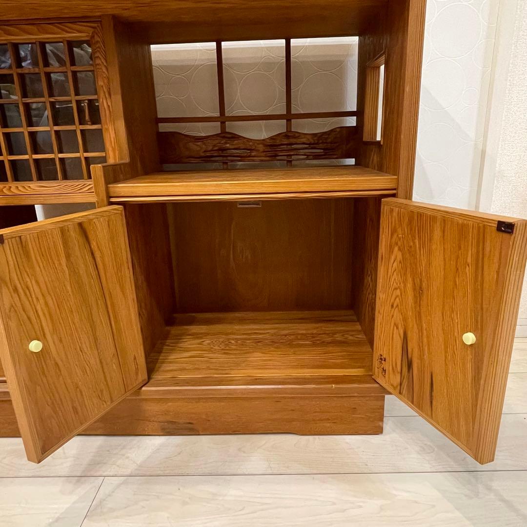 【希少】世界遺産屋久杉 茶棚 キャビネット 飾り棚 茶箪笥 和家具 焼印