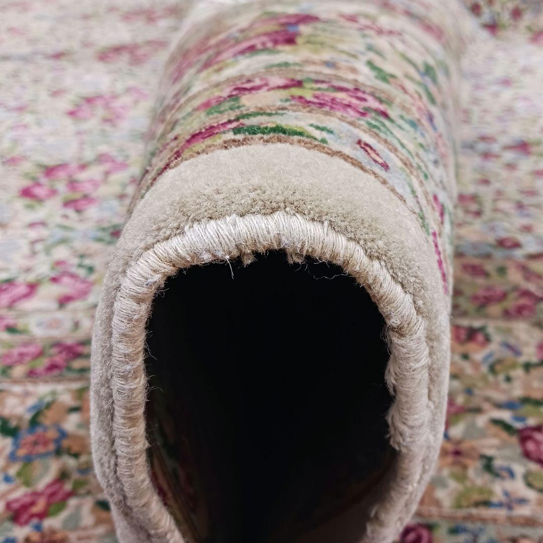 Y3184 高級ペルシャ絨毯 ケルマン産 ウール100% 手織り 特大4m越え