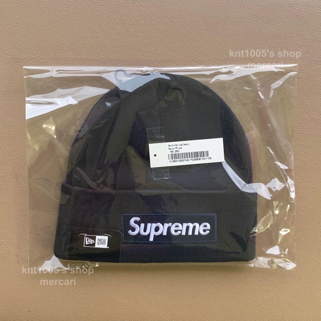 Supreme ビーニー シュプリーム Box Logo Beanie ネイビー