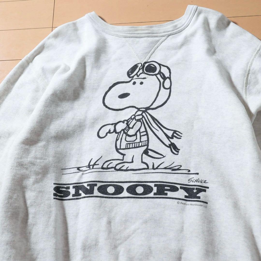 Buzz Rickson’s × SNOOPY 両面プリント スウェット L