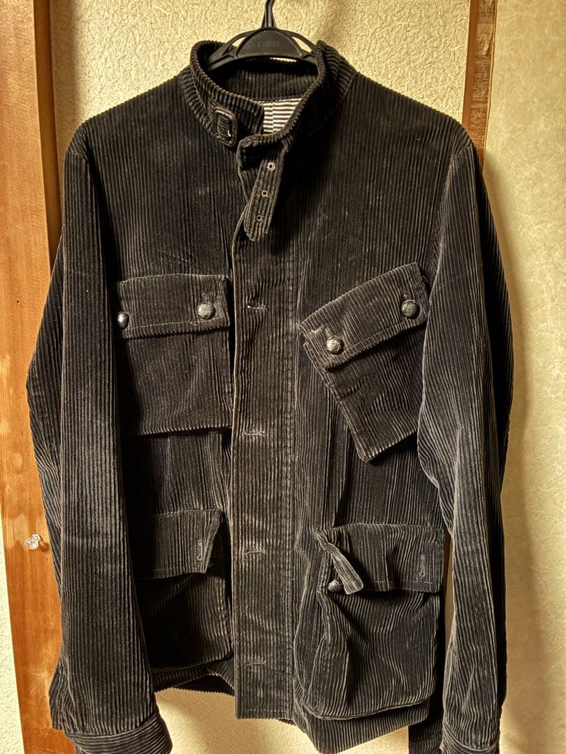 01AW ナンバーナイン　スタンダード期　モーターサイクルジャケット　ブラック