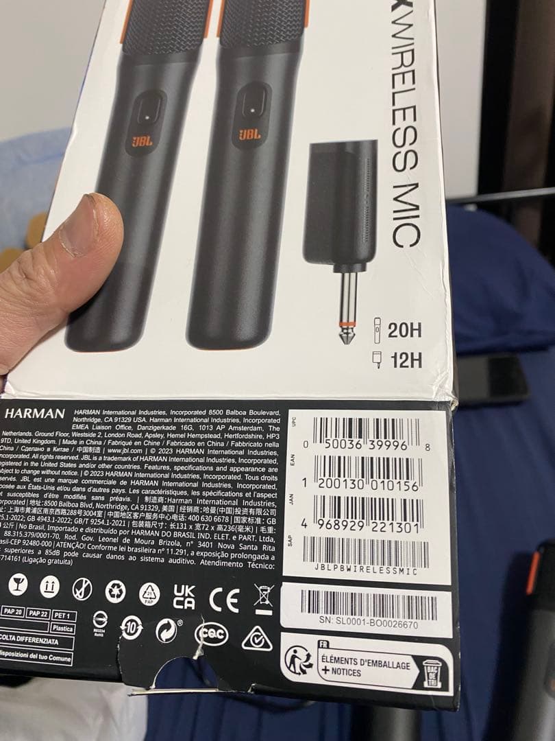 JBL ワイヤレスマイク V2 2本セット 美品 箱付 動作確認済み