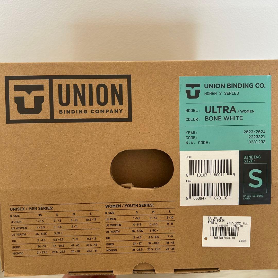 超美品　UNION WOMEN'S ULTRA BONE WHITE S