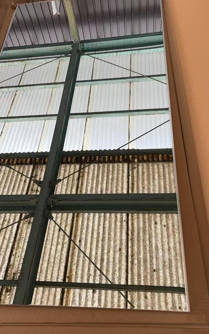 【中古】ダンスミラー 割れない鏡 幅80x160cm 姿見 銀色 7番