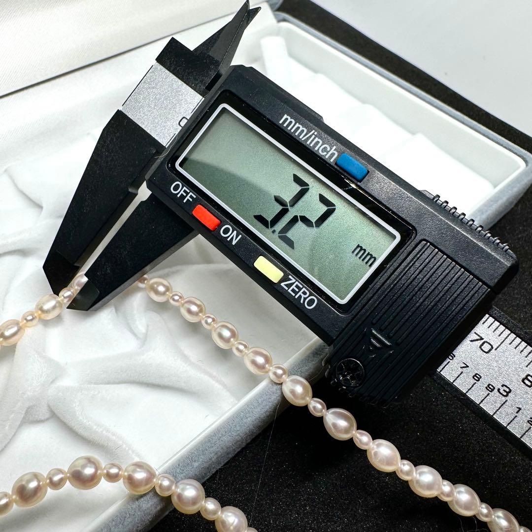 田崎真珠✨TASAKI 2連パールネックレス 本真珠 約3.2~4.9mm