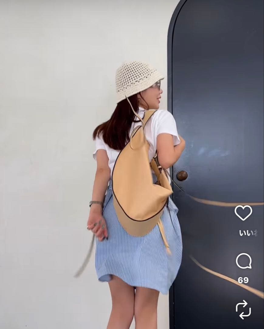 JOSE MOON 青白ストライプ 長袖シャツ