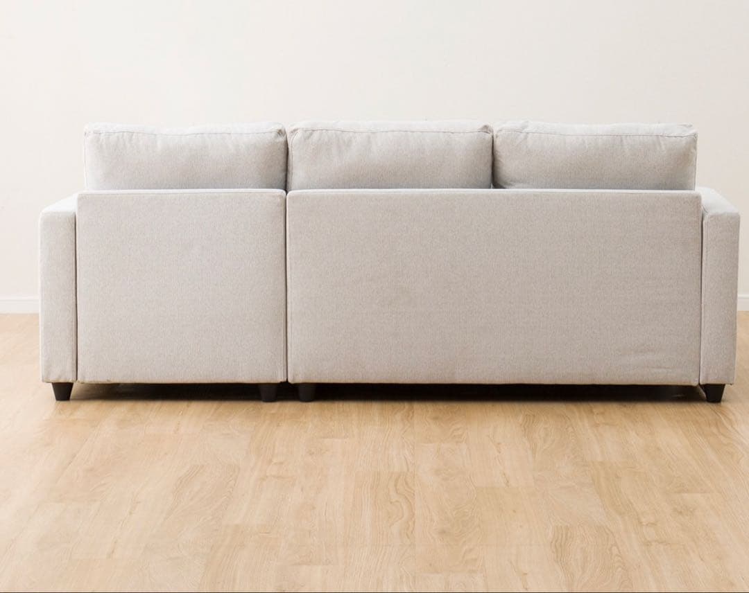 ニトリ　ソファ　布貼りカウチソファベッド　ノアーク　グレイ