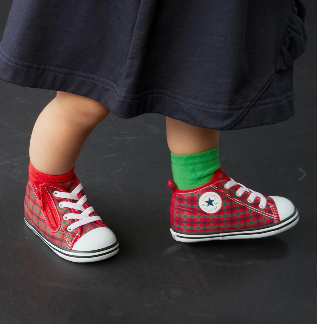 CONVERSE レッドチェック スニーカー セット