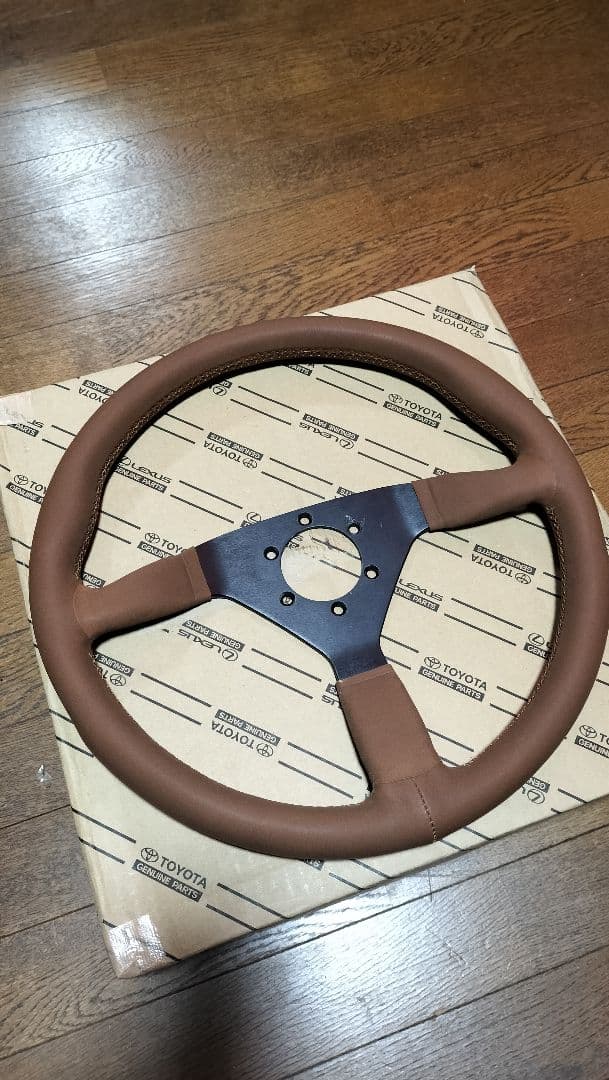 希少大経37.5Φ★MOMO張り替え済みステアリング検/モモ走り屋旧車当時物絶版