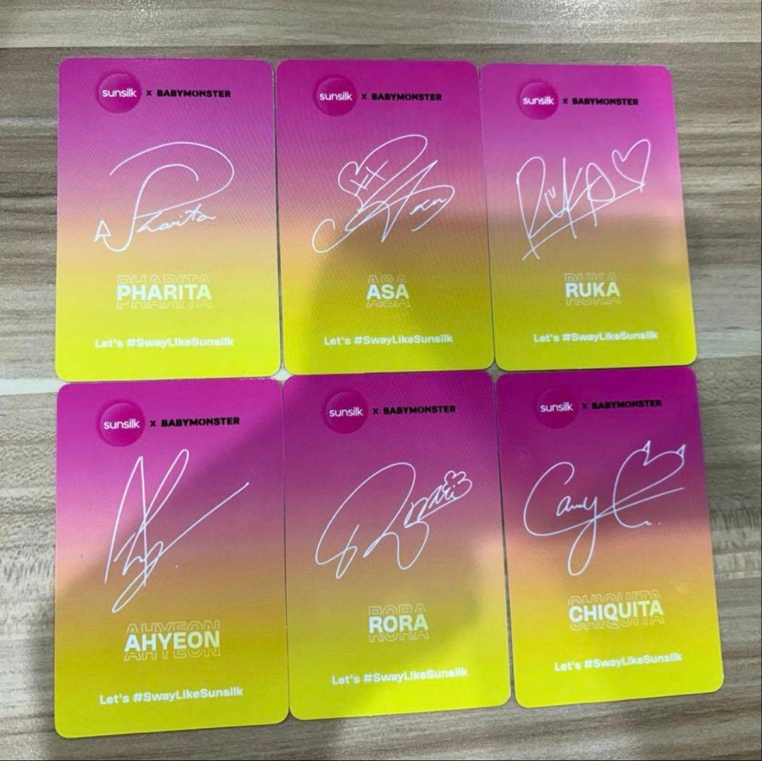 Babymonster x sunsilk 購入特典 全6種セット ベビモン　Ⅱ