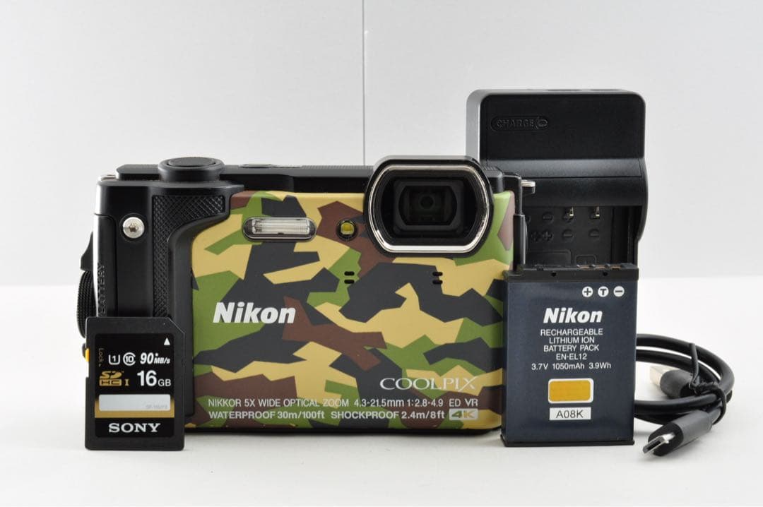 Nikon COOLPIX W300 カモフラージュ 防水 デジタルカメラ