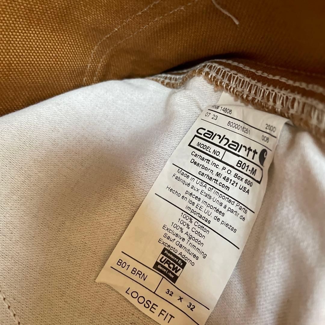 Carhartt USA B01 brown double knee 32×32