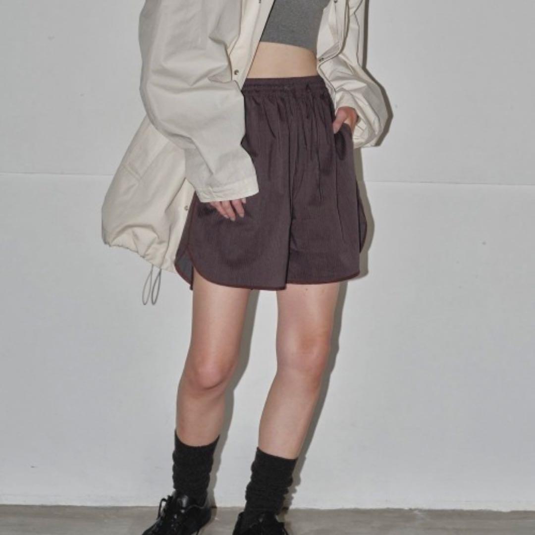 todayfulストライプハーフパンツ(チャコールグレー試着のみ)