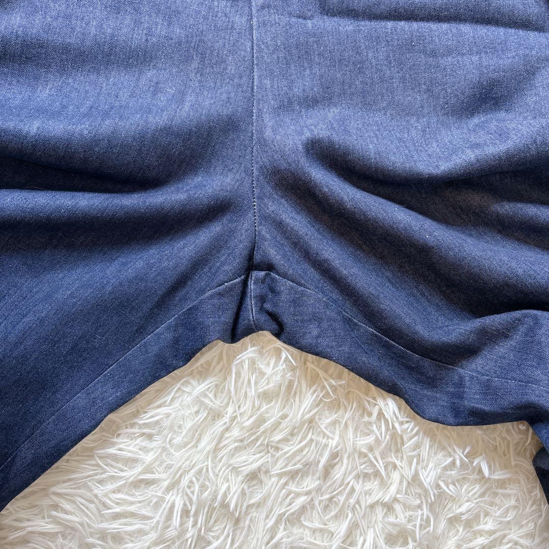 希少✨CHUMS チャムス つなぎ オーバーオール デニム 半袖 L インディゴ