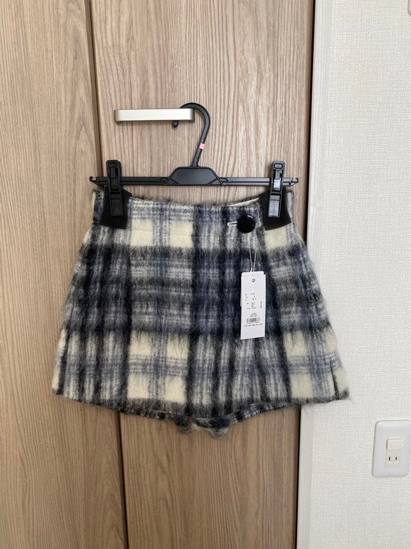 シェリエ sheller モヘアチェック キュロット