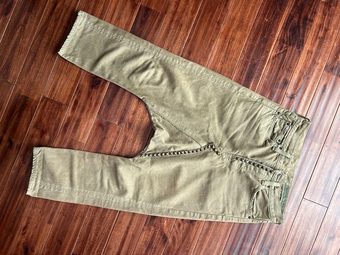 専用⭐︎キャピタル　オリーブ サルエルパンツ フリンジ裾