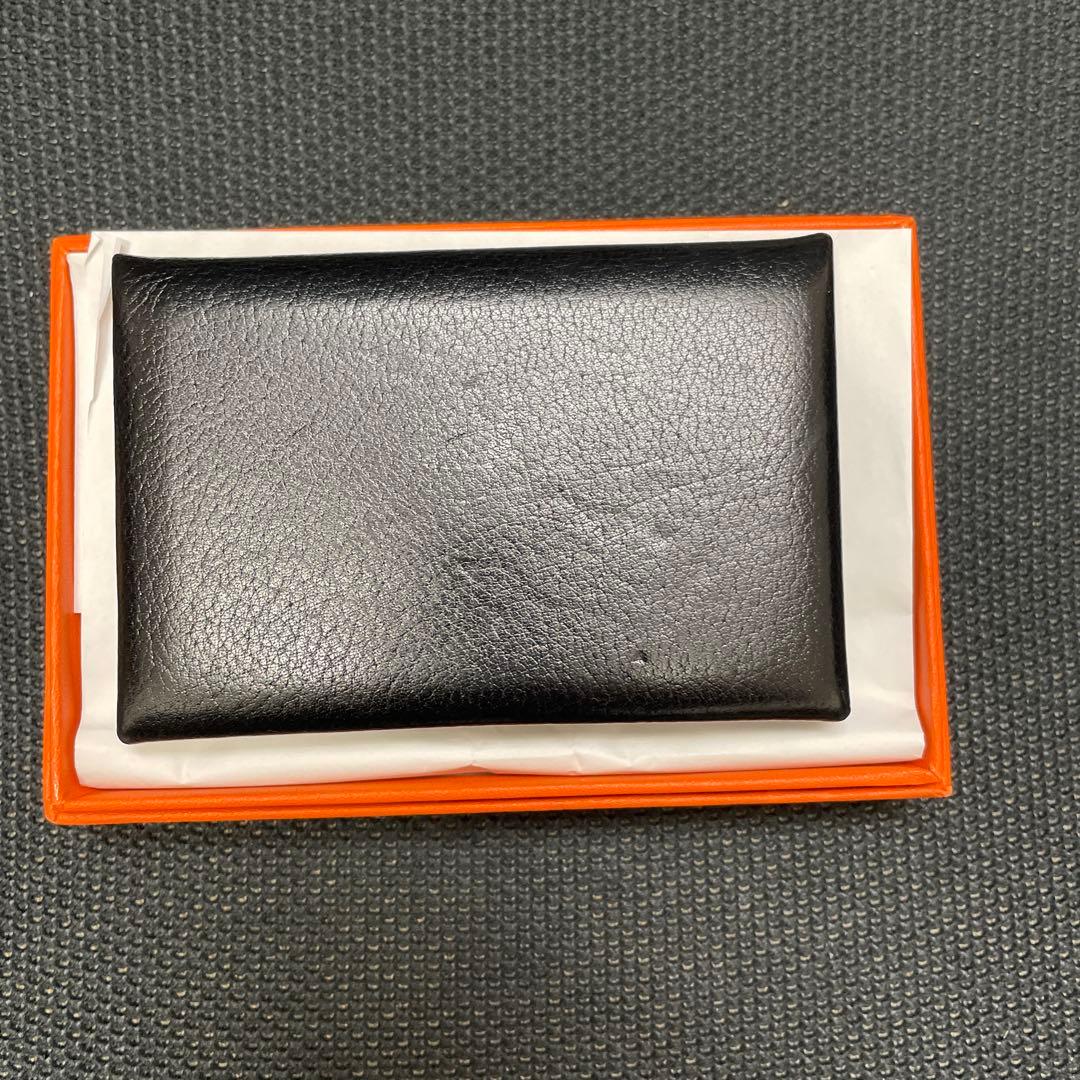 HERMES ブラックレザー 名刺入れ