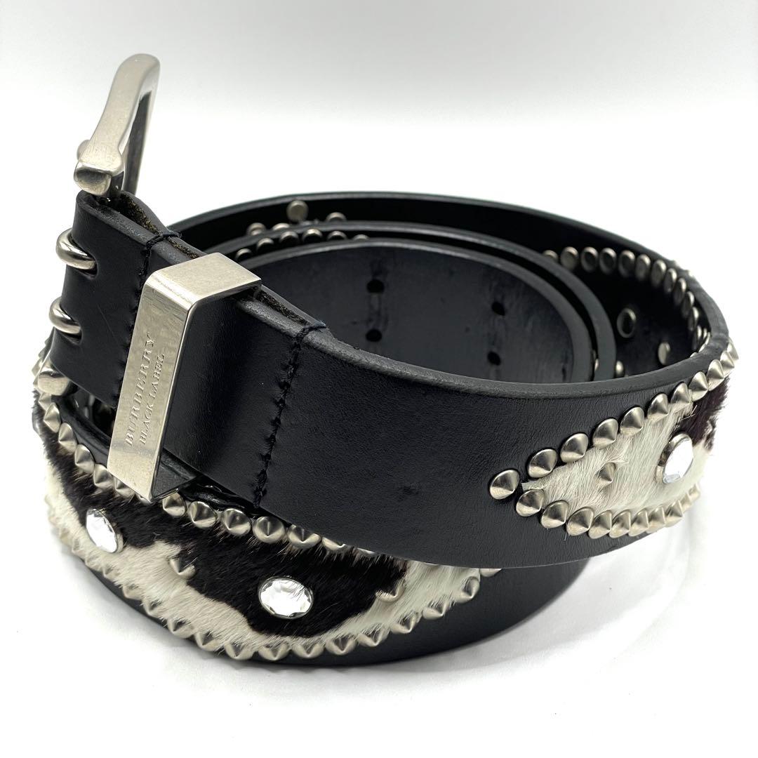 ✨希少 美品✨BURBERRY ベルト スタッズ×ハラコ y2k archive