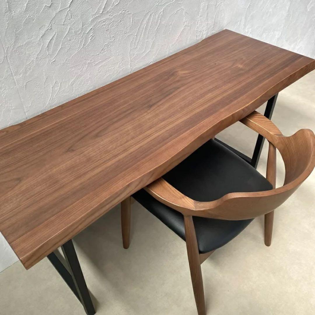 【お値下げ】ワークデスク　幅120センチ　奥行50センチ　無垢材　ウォールナット