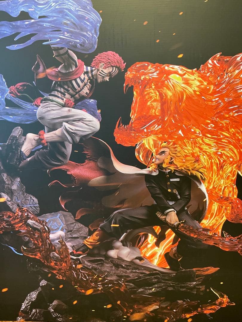 鬼滅　煉獄杏寿郎 vs 猗窩座 フィギュア　Hero Belief studio