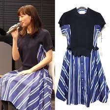 sacai ⭐︎ニット　ドッキング　ワンピース　ストライプ　綾瀬はるか着用