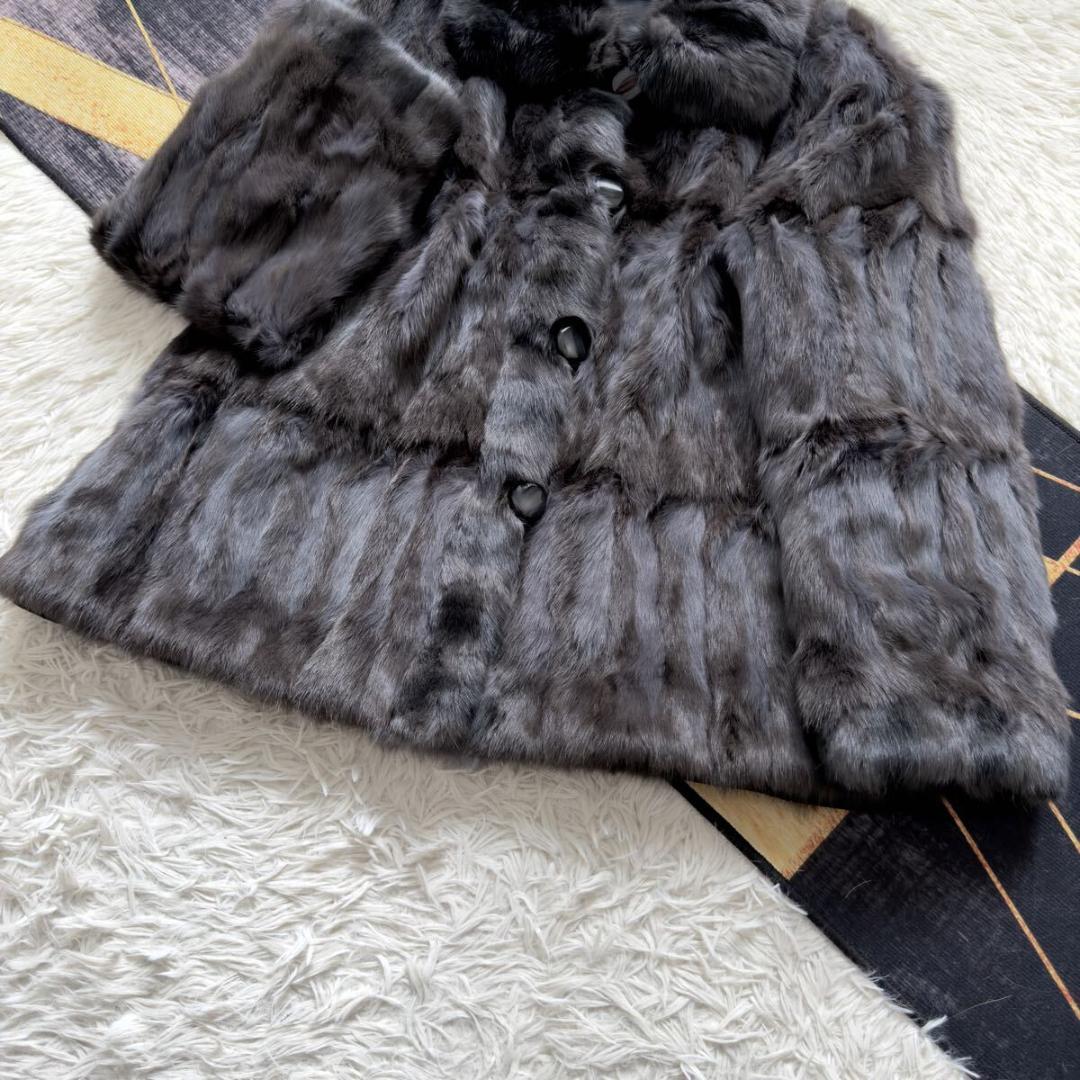 タグ付き/定価25万 総丈80/希少カラー ロリス ファーコート 軽量 毛皮XL