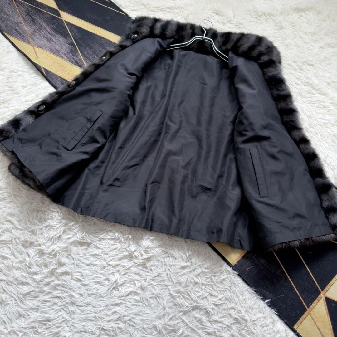 タグ付き/定価25万 総丈80/希少カラー ロリス ファーコート 軽量 毛皮XL