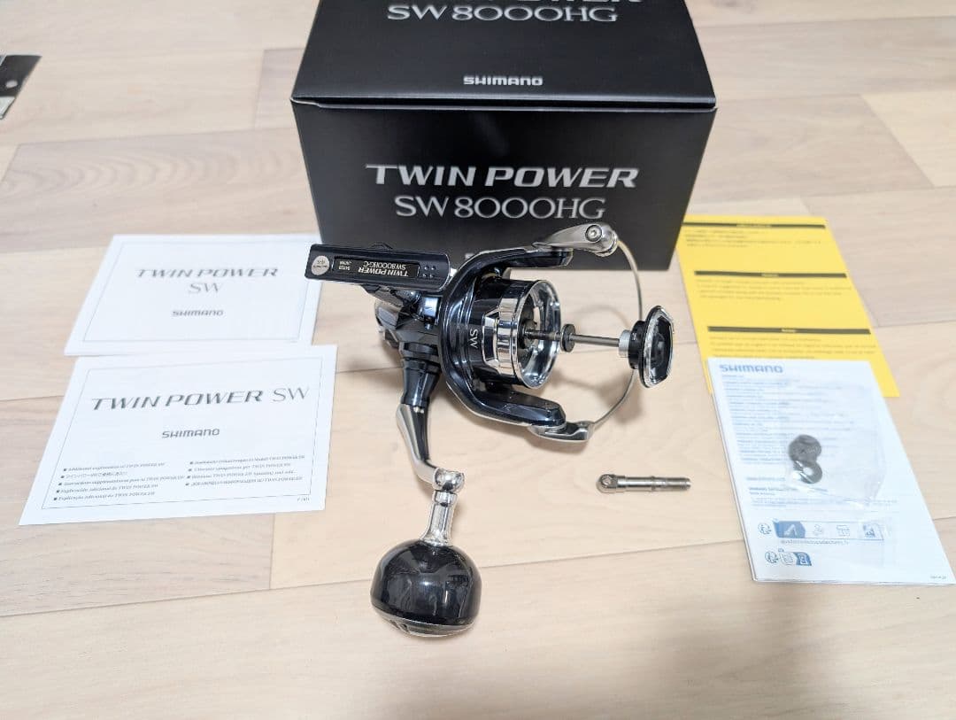 スプール無し　シマノ　管86HD 21ツインパワーSW8000HG本体ハンドル