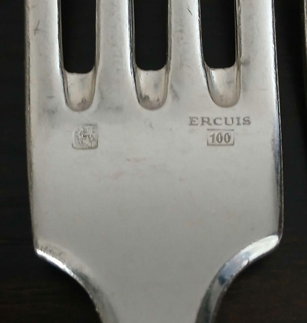フランス エルキューイ シルバーカトラリーセット/フォーク/ナイフ/スプーン