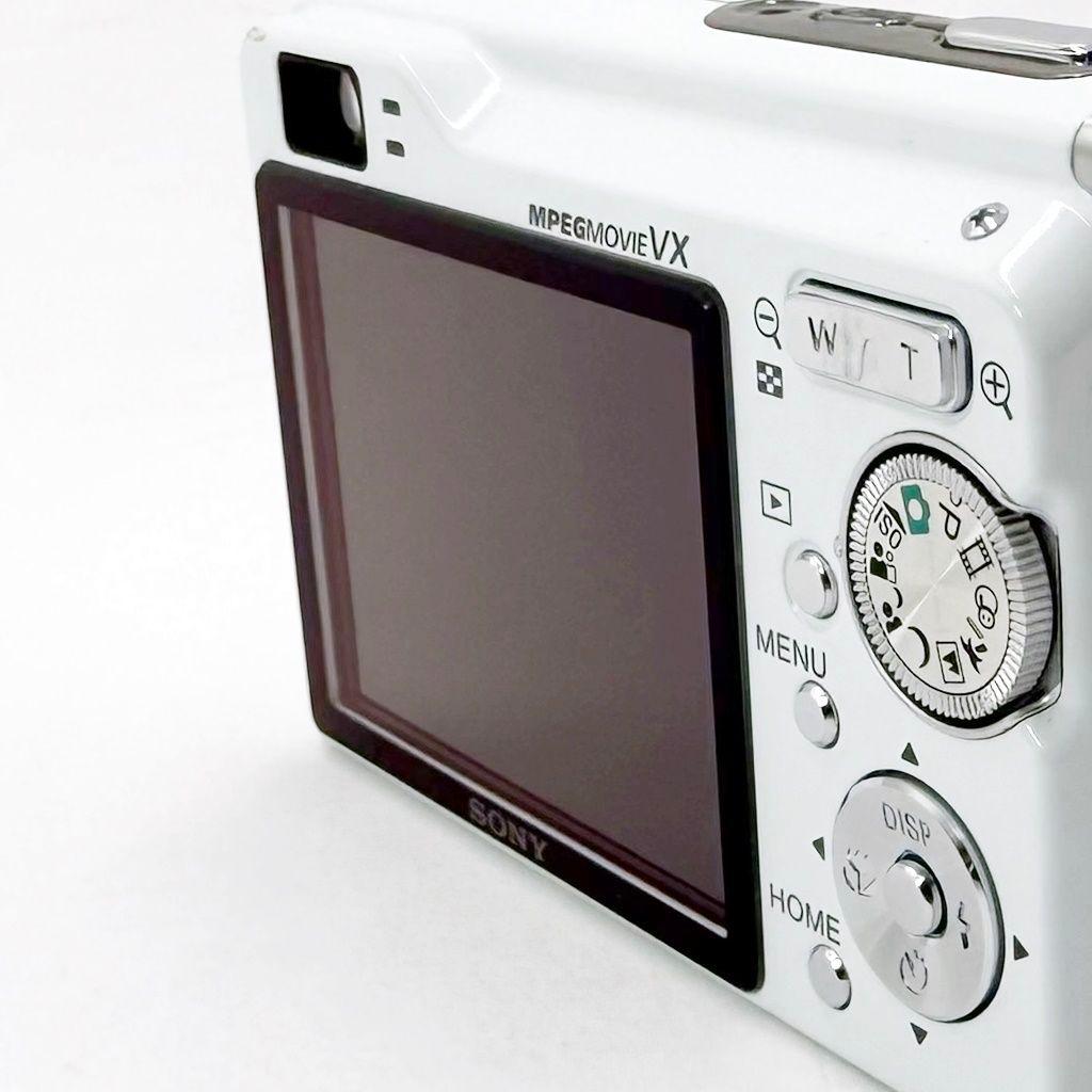 ソニー Cyber-shot DSC-W80 ホワイト コンデジ カメラ 中古