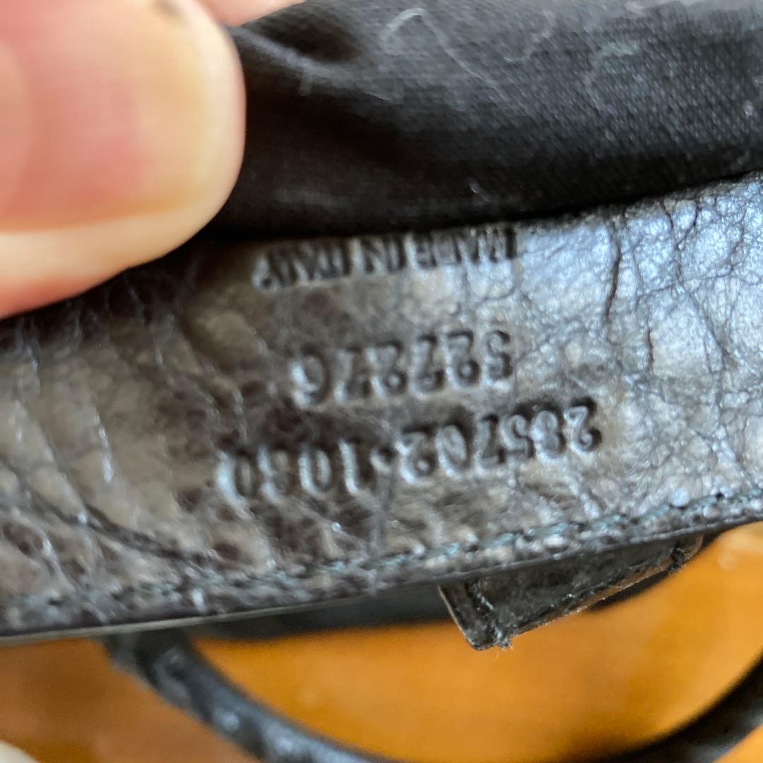 バレンシアガ　黒 レザー ボストンバッグ