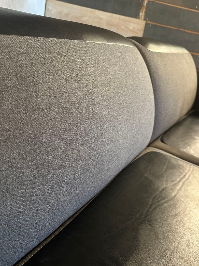 【東京23区配送無料】超高級　200cm レザー　デザイナーズ　ソファー　チェア