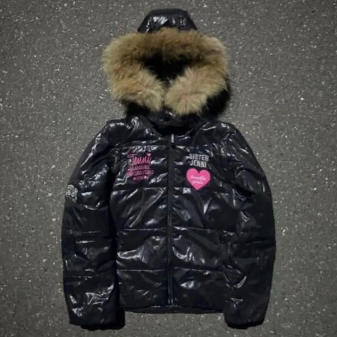 00s archive fur down jacket黒 ギャル男 光沢