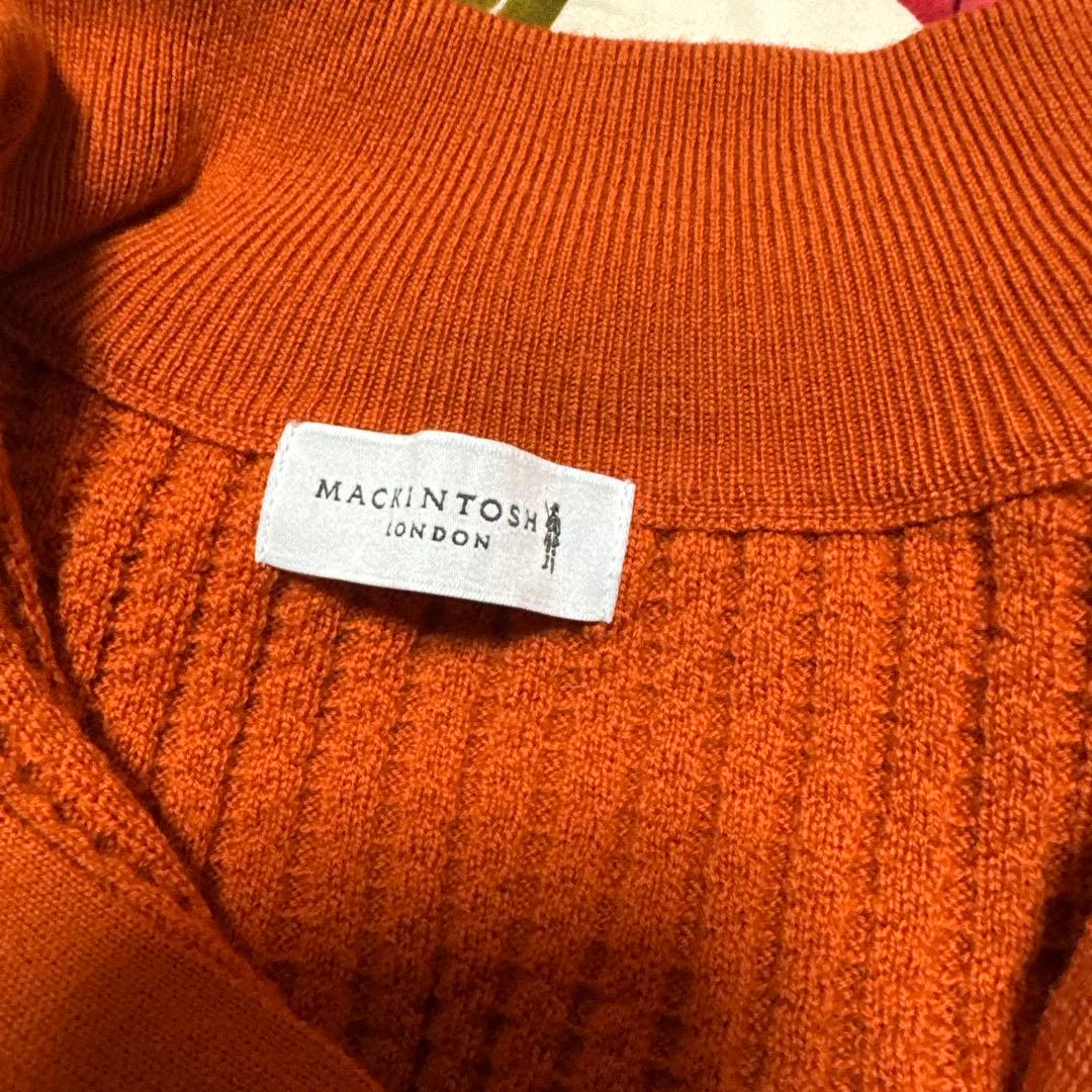 マッキントッシュロンドン・ウール100 ハーフジップアップ　ニットセーター　XL