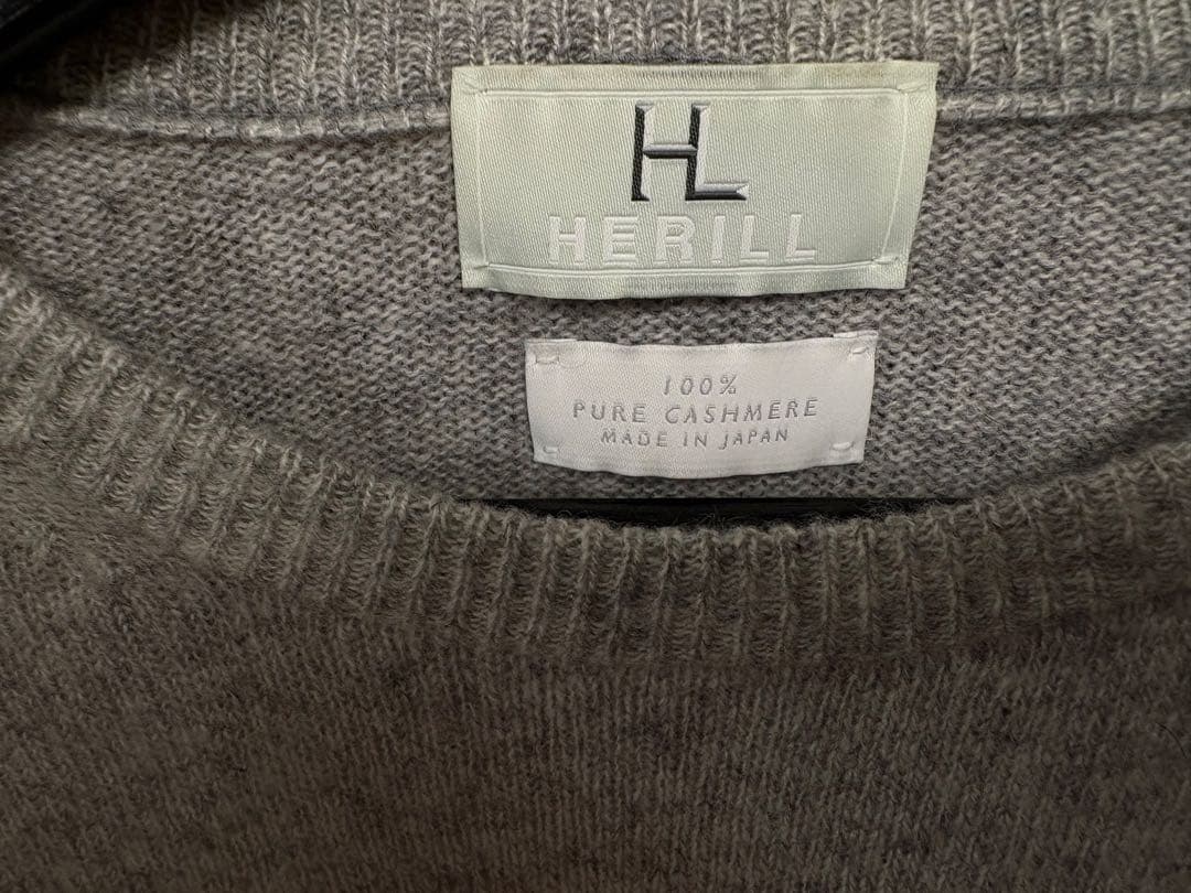 【値下げ不可】ヘリル herillカシミヤ　ホールガーメントニット サイズ3