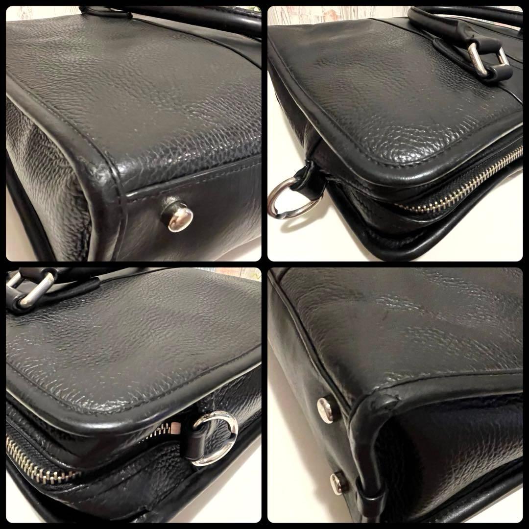 COACH コーチ ビジネスバッグ オールレザー ブリーフケース メンズ 黒 革