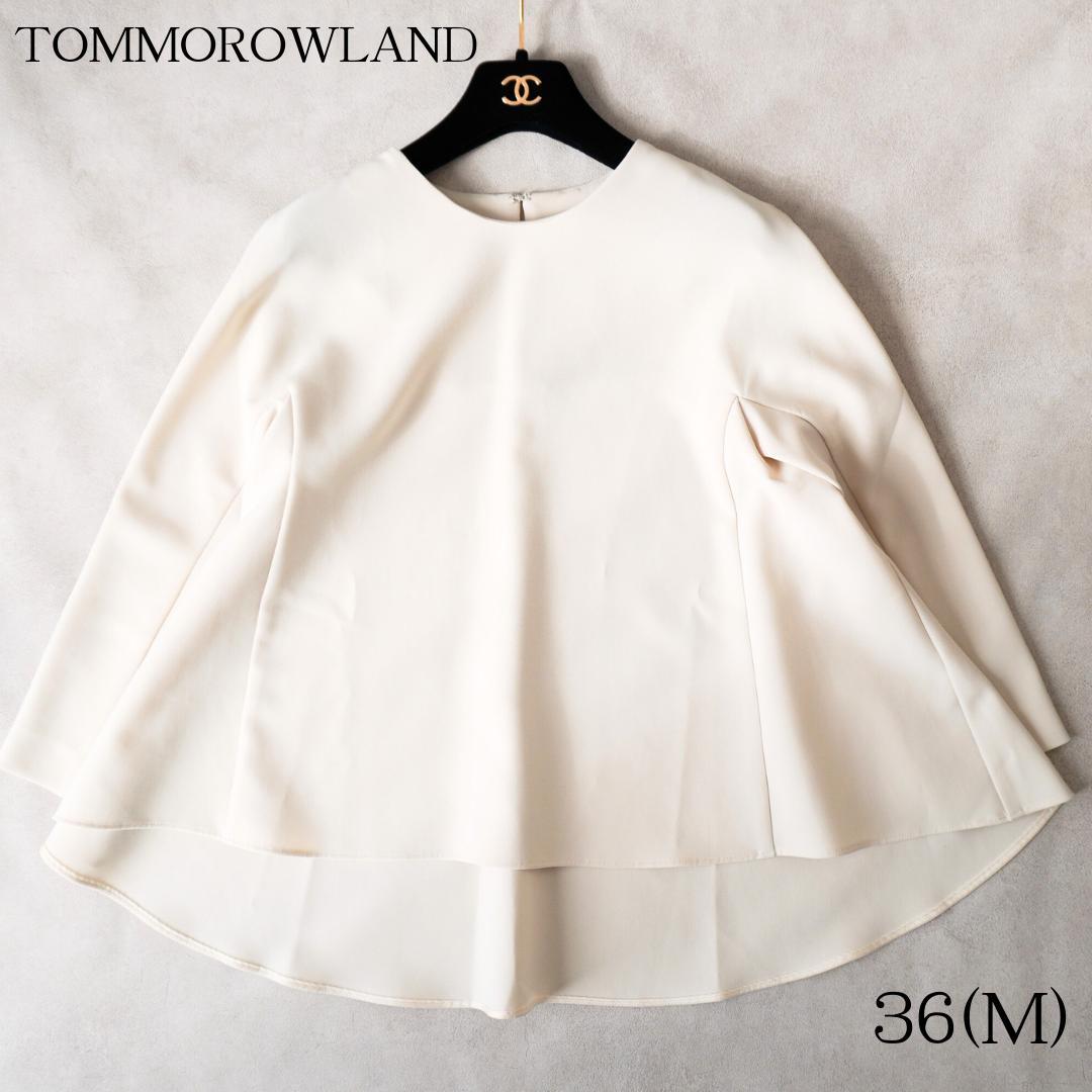 TOMORROWLAND ダブルクロス クルーネックプルオーバー ライトベージュ