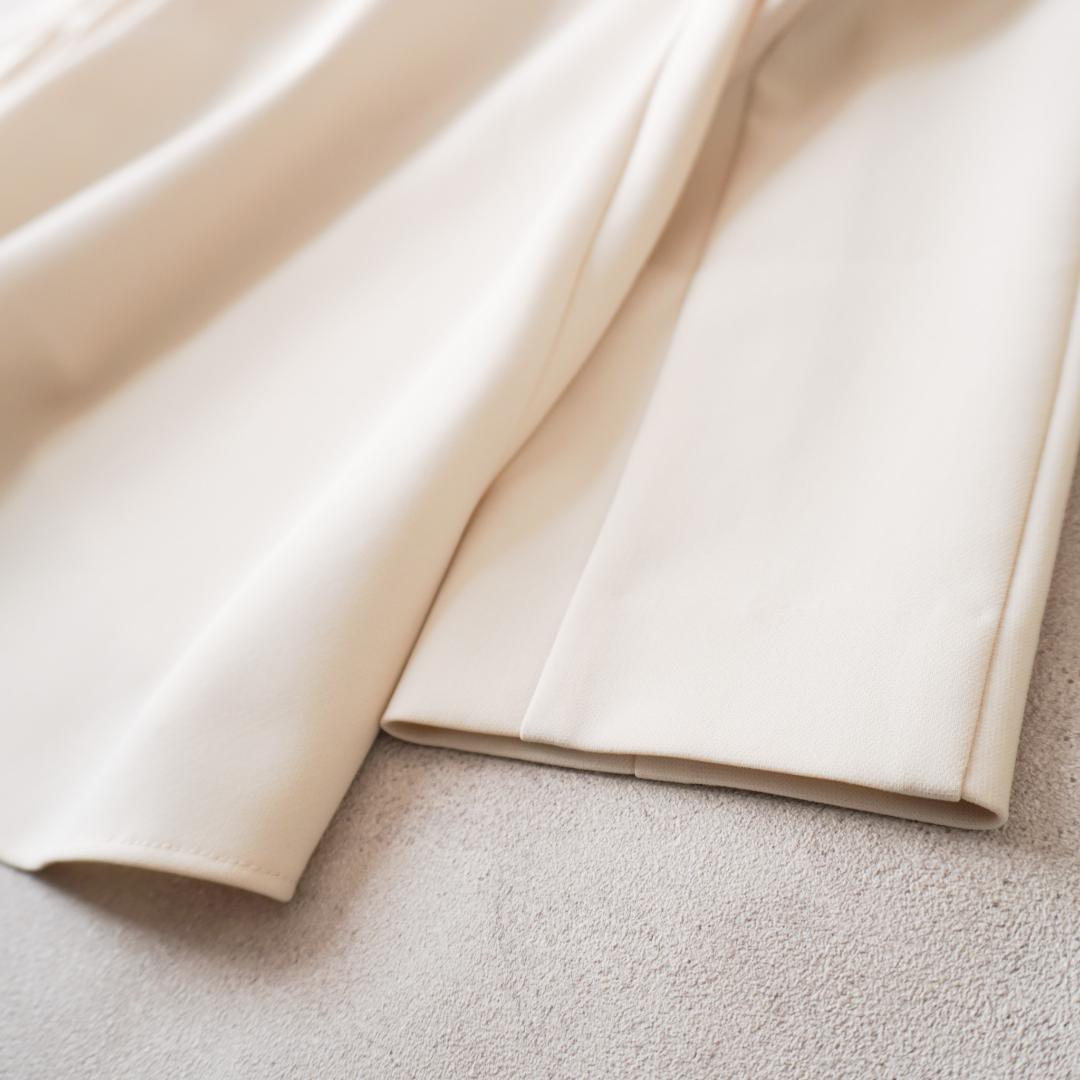 TOMORROWLAND ダブルクロス クルーネックプルオーバー ライトベージュ