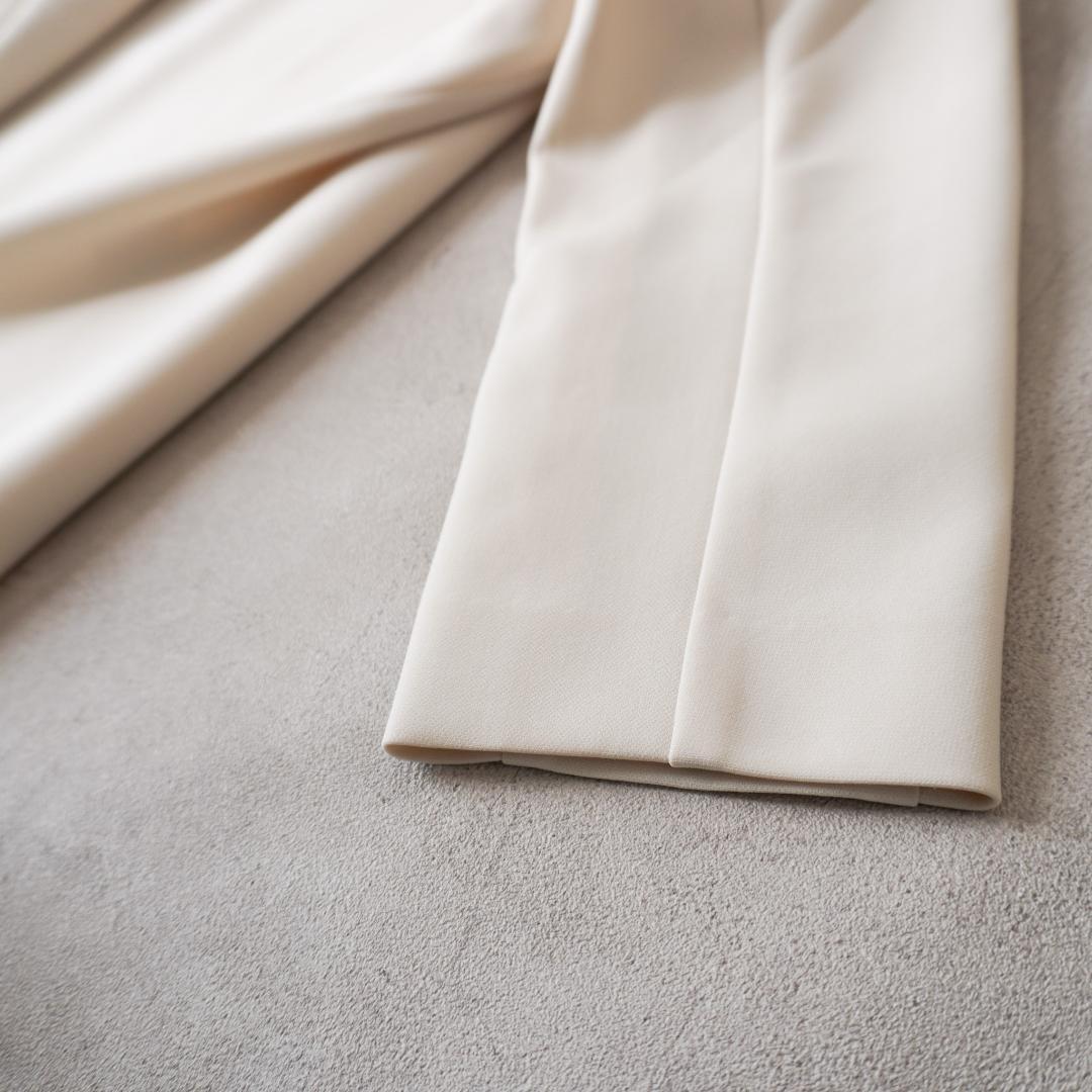 TOMORROWLAND ダブルクロス クルーネックプルオーバー ライトベージュ