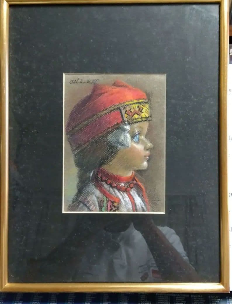 A. Kato パステル画 人形の肖像