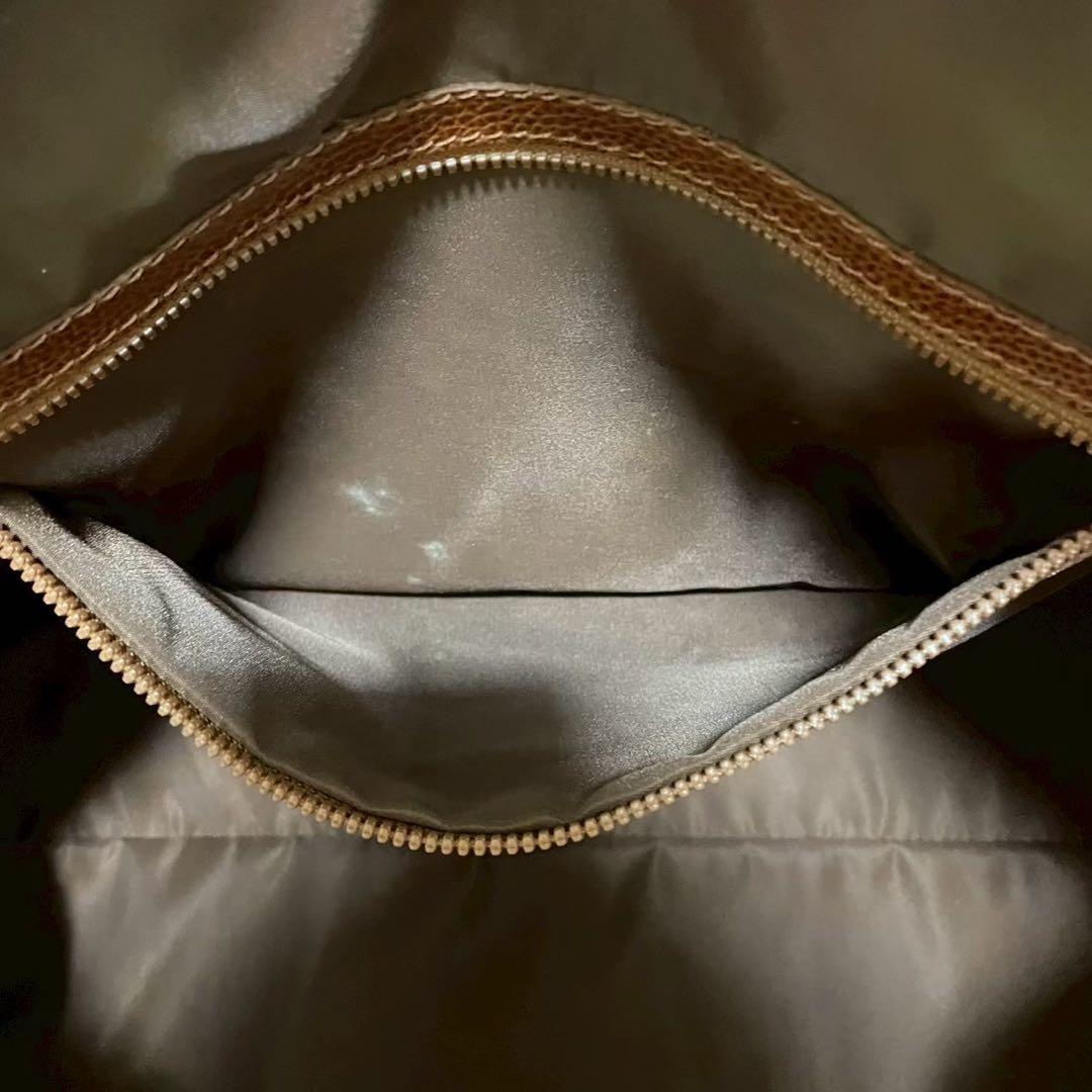 良品　ゲンテン　ボストンバッグ　レザー　2wayショルダー付　ブラウン