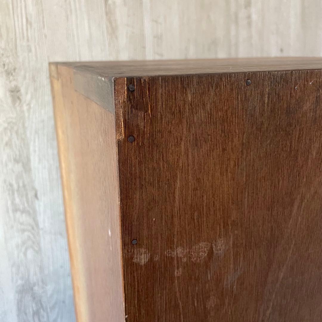 3段ガラス棚 ヴィンテージ家具 古家具 アンティーク キャビネット ガラスケース