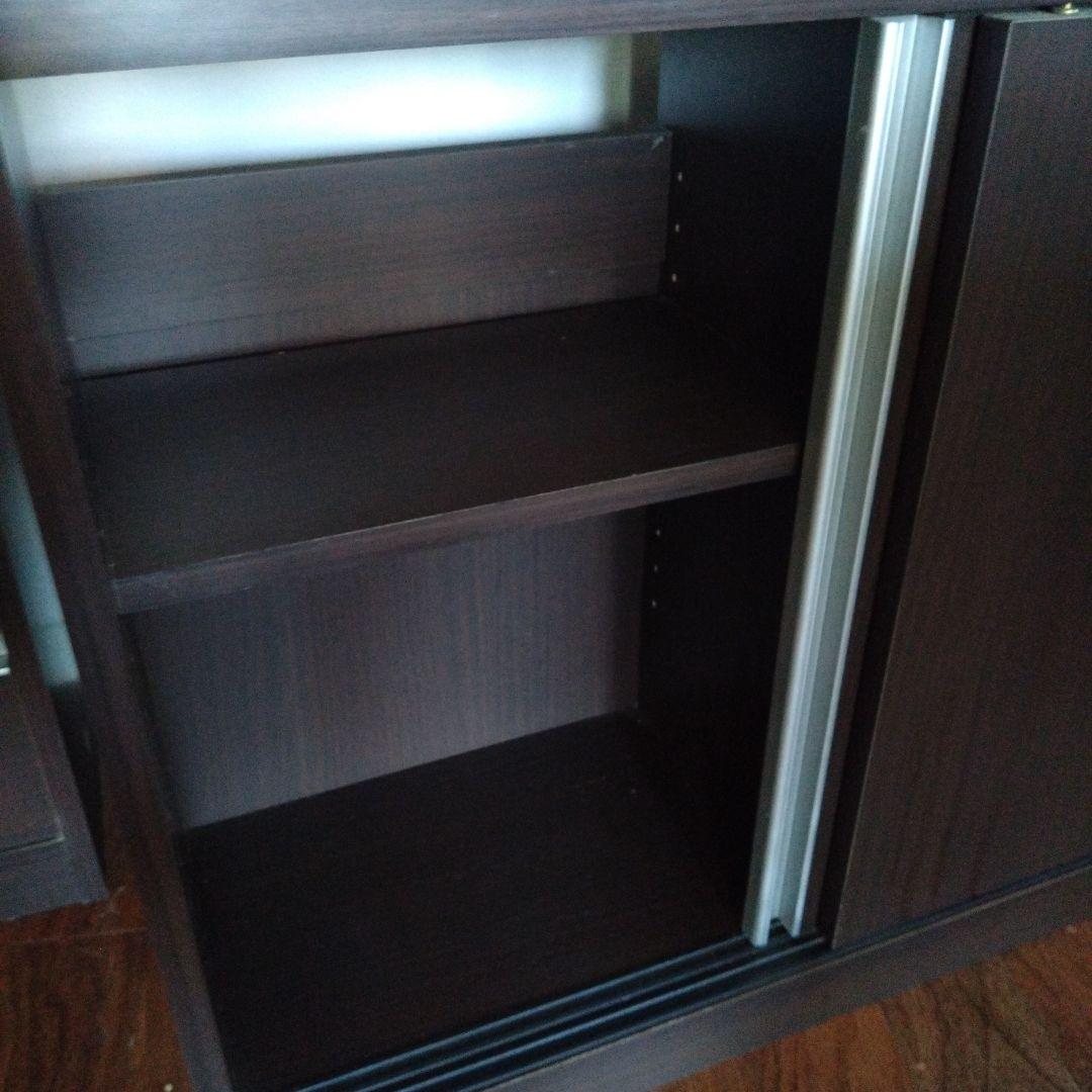 引き取り歓迎★カウンター下収納★ダークブラウン２個セット