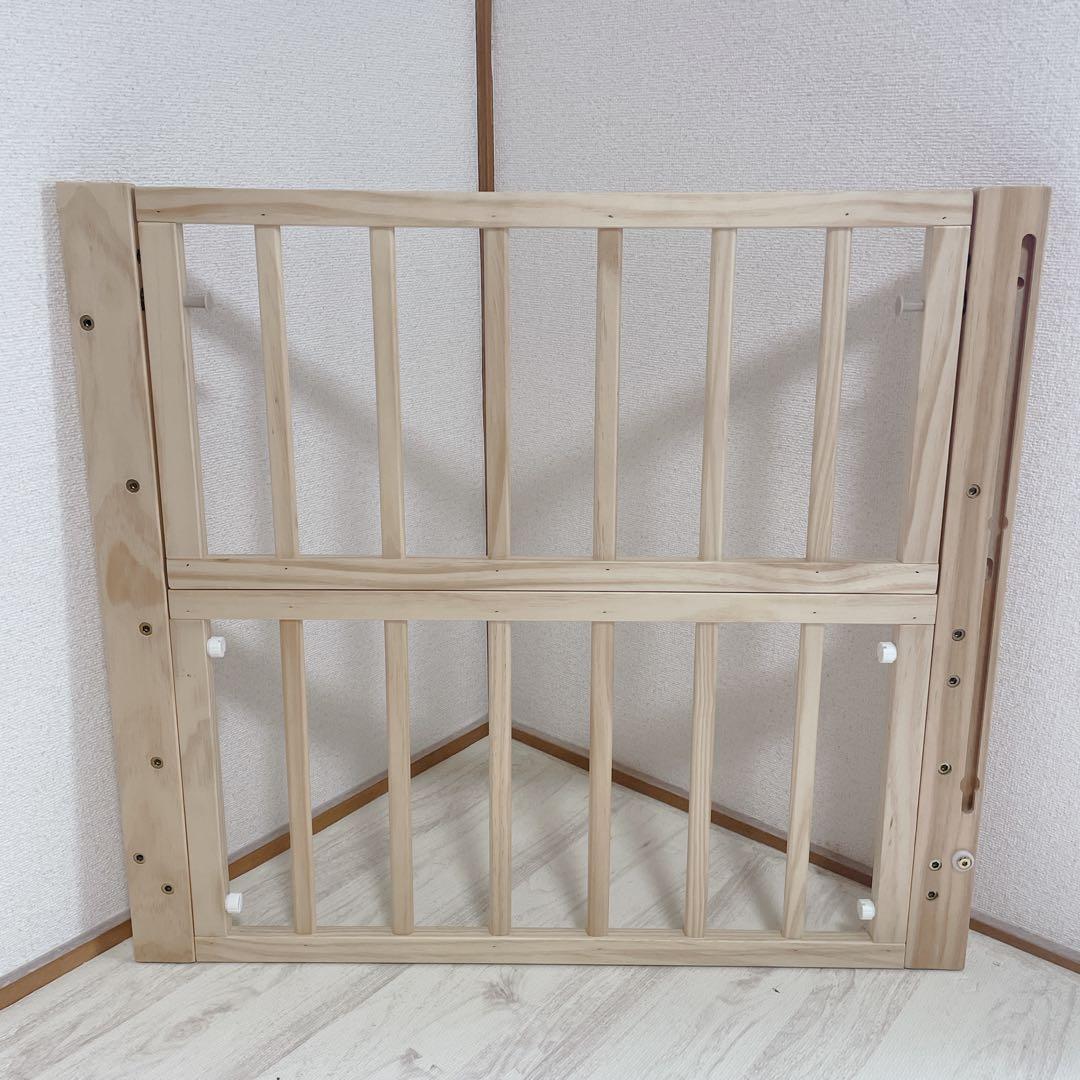 美品 付属品完備 大和屋 レギュラーサイズ トール Wオープン ベビーベッド