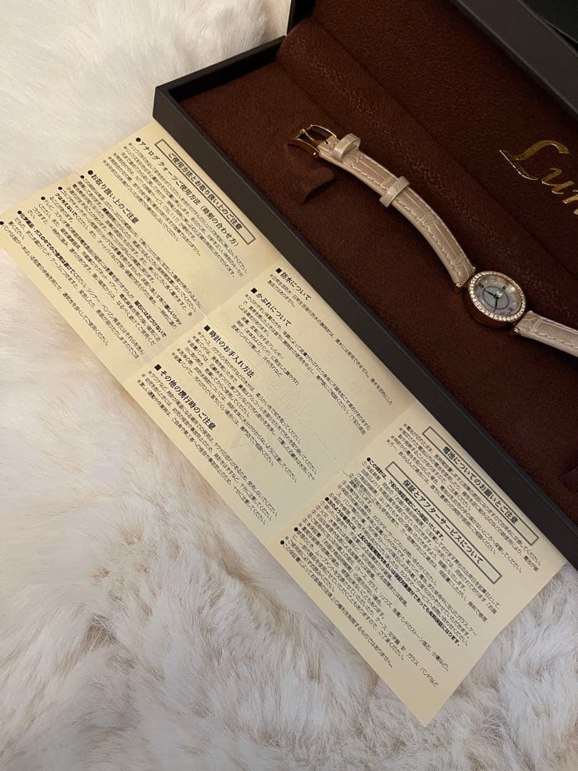 稼働品 ルナージュ　ダイヤモンド0.50CT 腕時計　旭ダイヤモンド　保証書付き