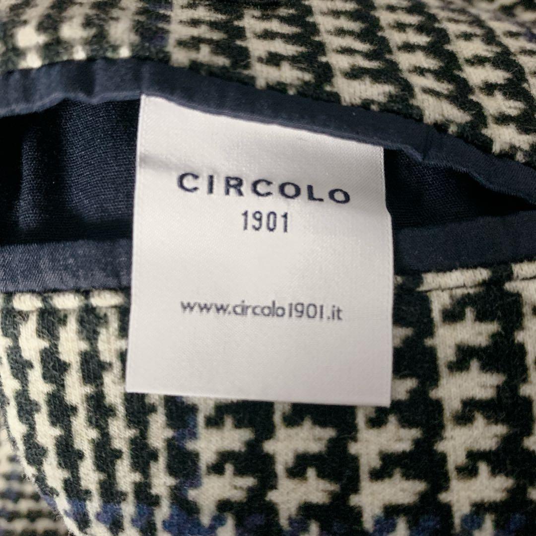 ✨美品 チルコロ1901 ジャージージャケット グレンチェック グレー系 46