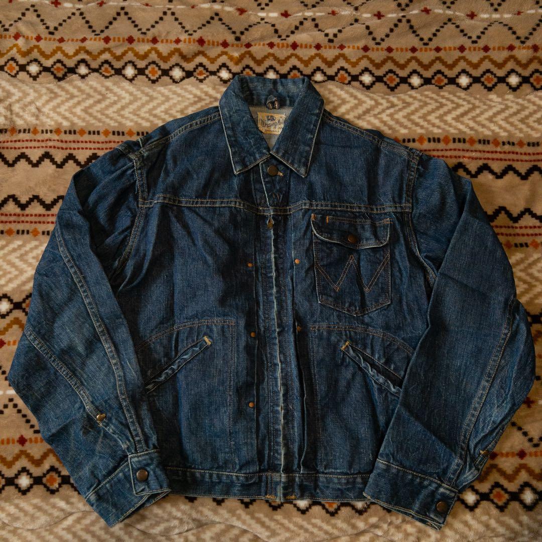 50s wrangler 11mjz 前期　オリジナル　真紺　縦ベル　38