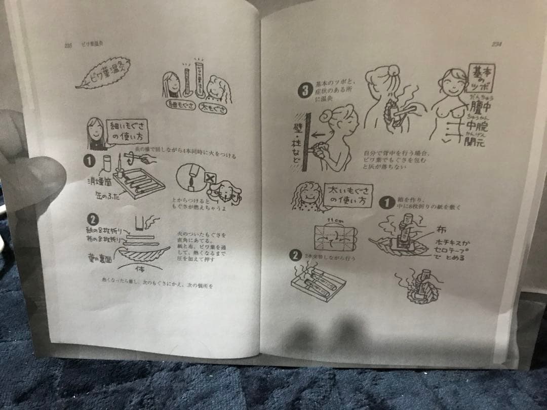 未使用のびわの葉温灸セットと新鮮なびわの葉10枚